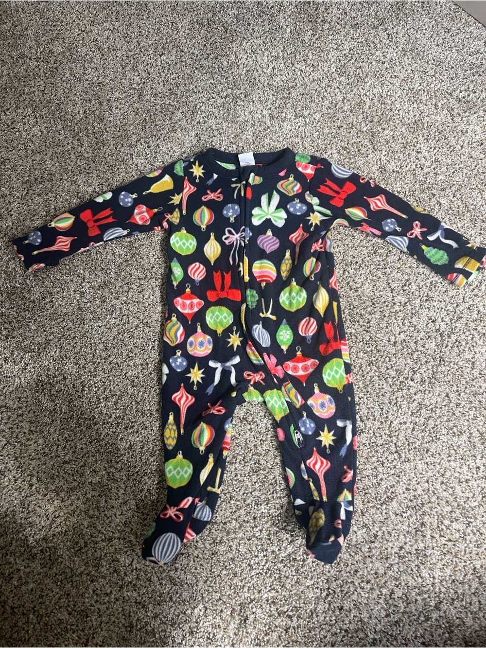 Old Navy Navy Holiday Ornament Footed One-Piece